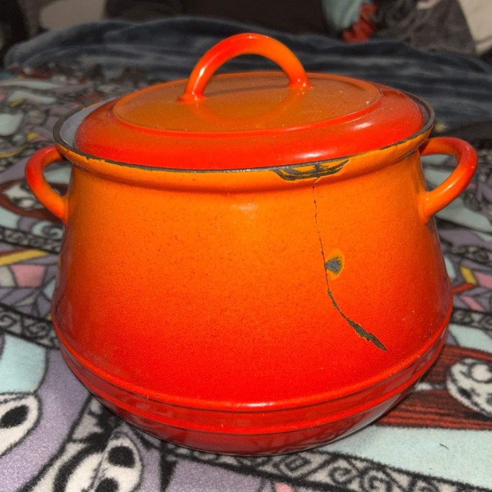 Descoware Belgium Enamel Cast Iron Bean Pot